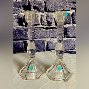 Tiffany & Co. Crystal Hampton Candlestick Holders (set of 2)